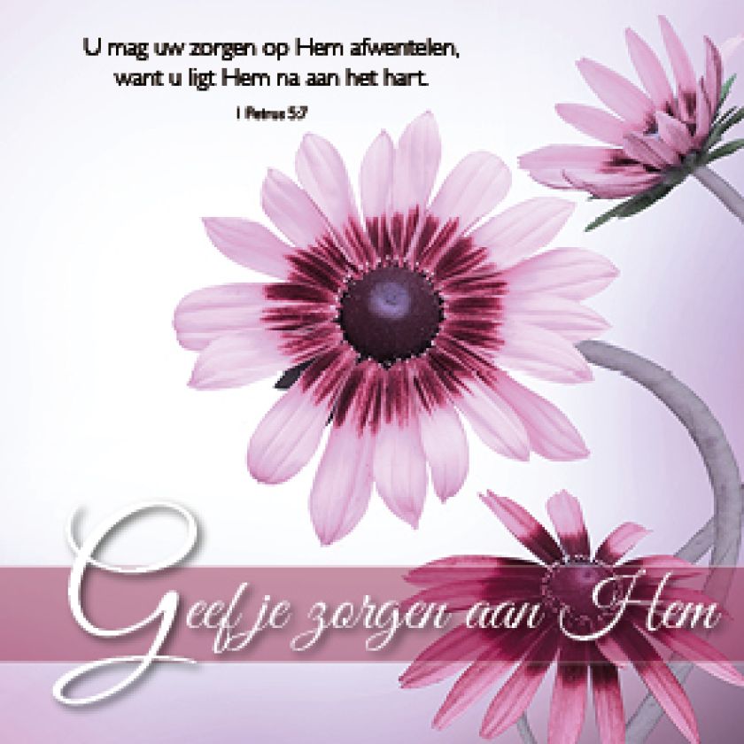 Kaart 'Geef je zorgen aan Hem' - MA46109 -  Bemoediging
