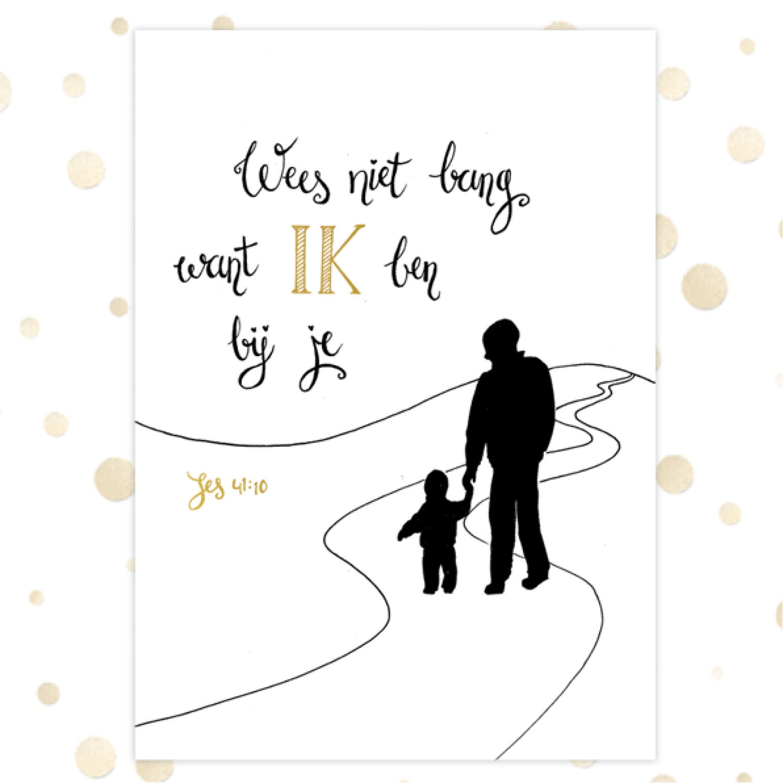 Kaart 'Wees niet bang' - MA36041 -  Golden Blessings bij MajesticAlly