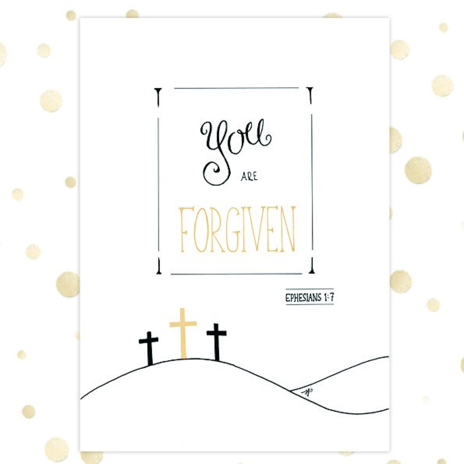 Kaart 'You are forgiven' - MA36066 -  Golden Blessings bij MajesticAlly