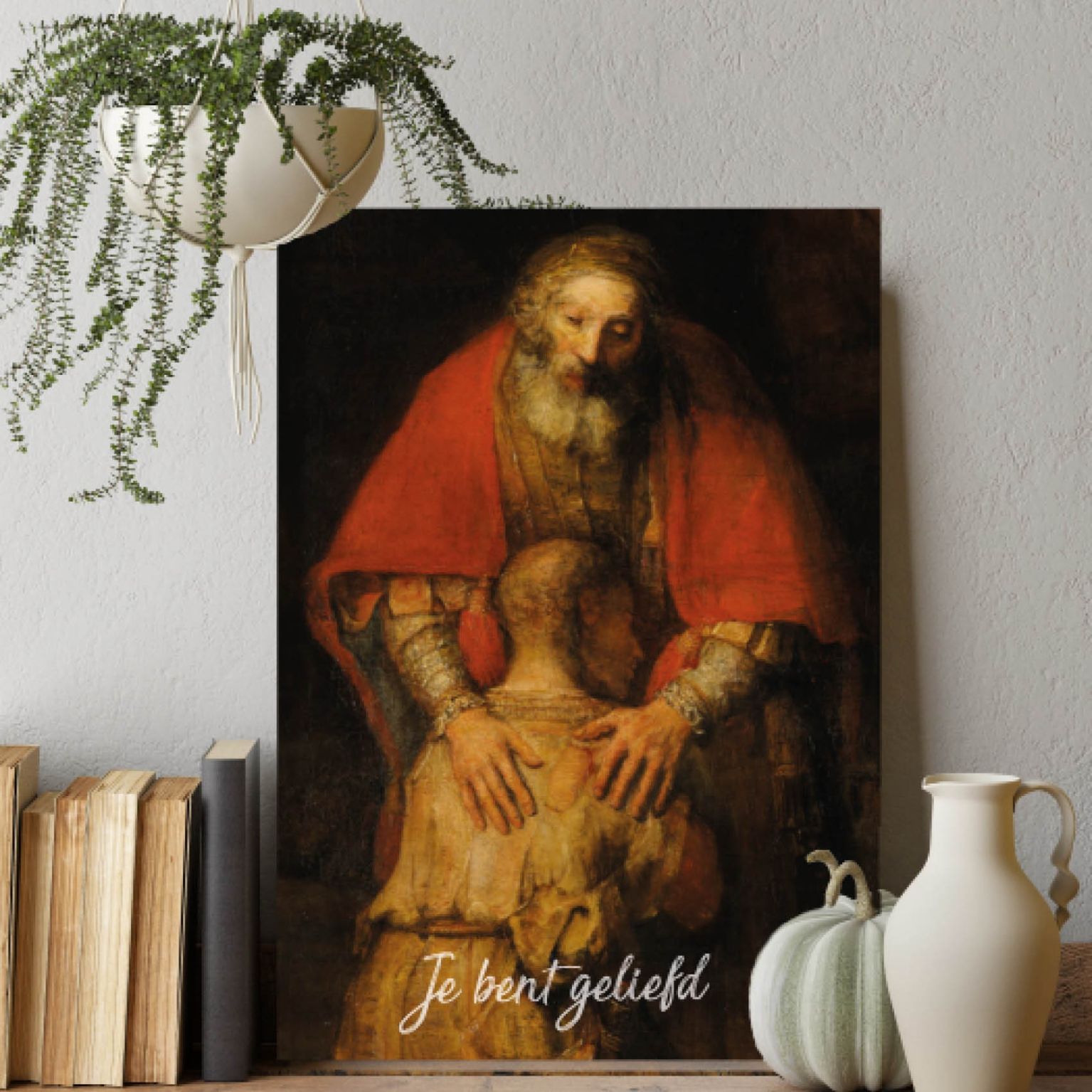 Metal Deco A3  'Je bent geliefd' - Rembrandt - MA11612 -  Metal Deco bij MajesticAlly