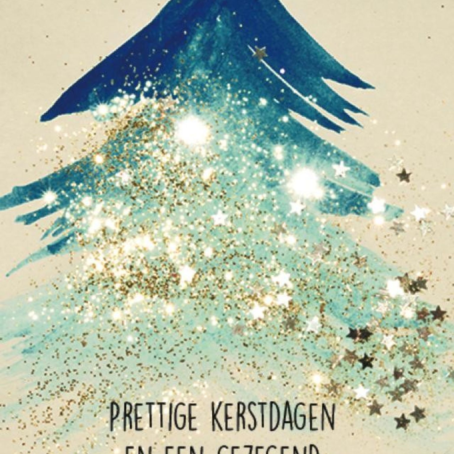 Kerstkaart 'Glitterboom' - MA26209 -  Christelijke kerstkaarten bij MajesticAlly
