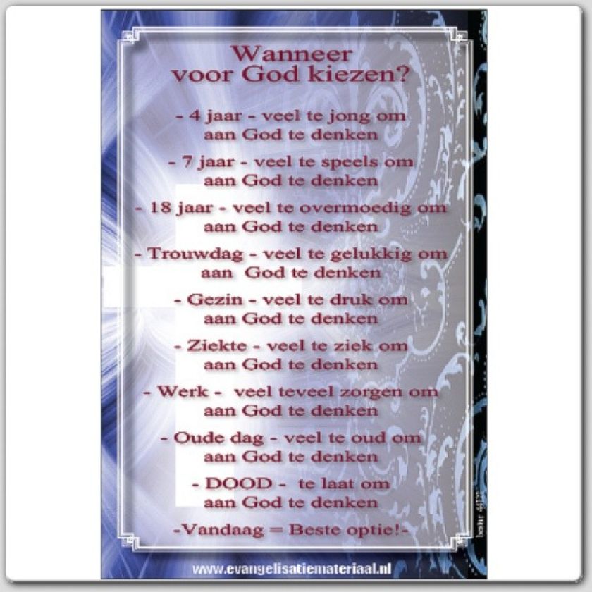 Minikaart 'Wanneer voor God kiezen'