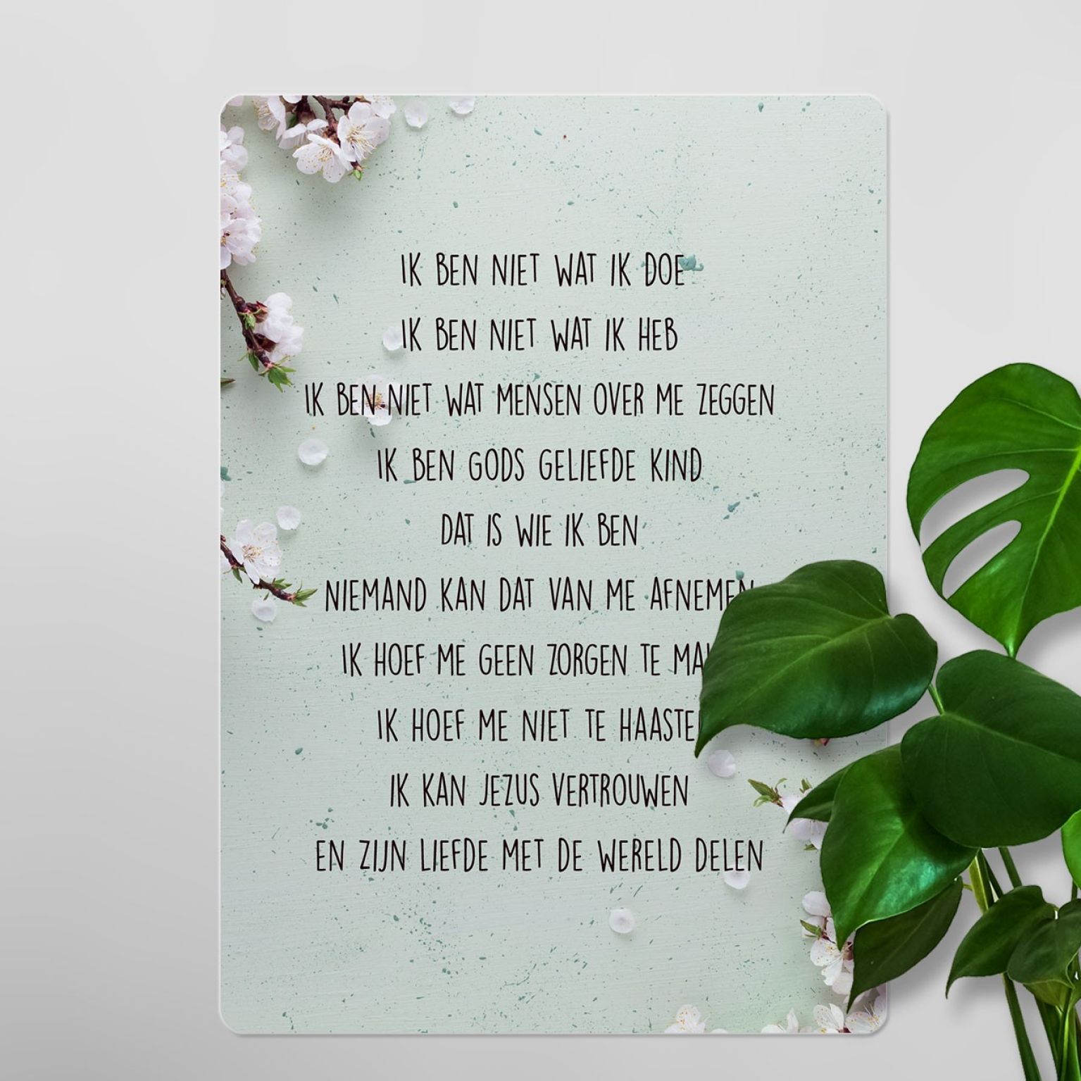 Interieurbord 'Credo - bloesem' - MA26130 -  Interieurborden bij MajesticAlly