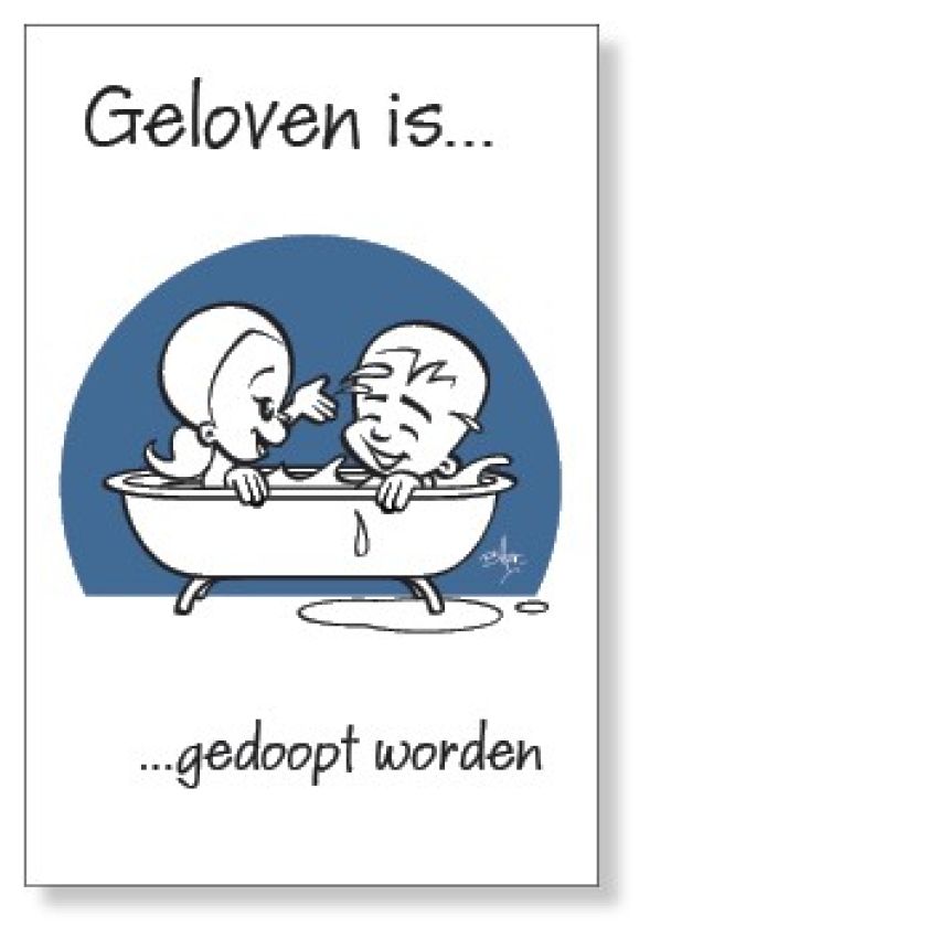 10x kaart 'Geloven is gedoopt worden' - 44536 -  Geloven is bij MajesticAlly