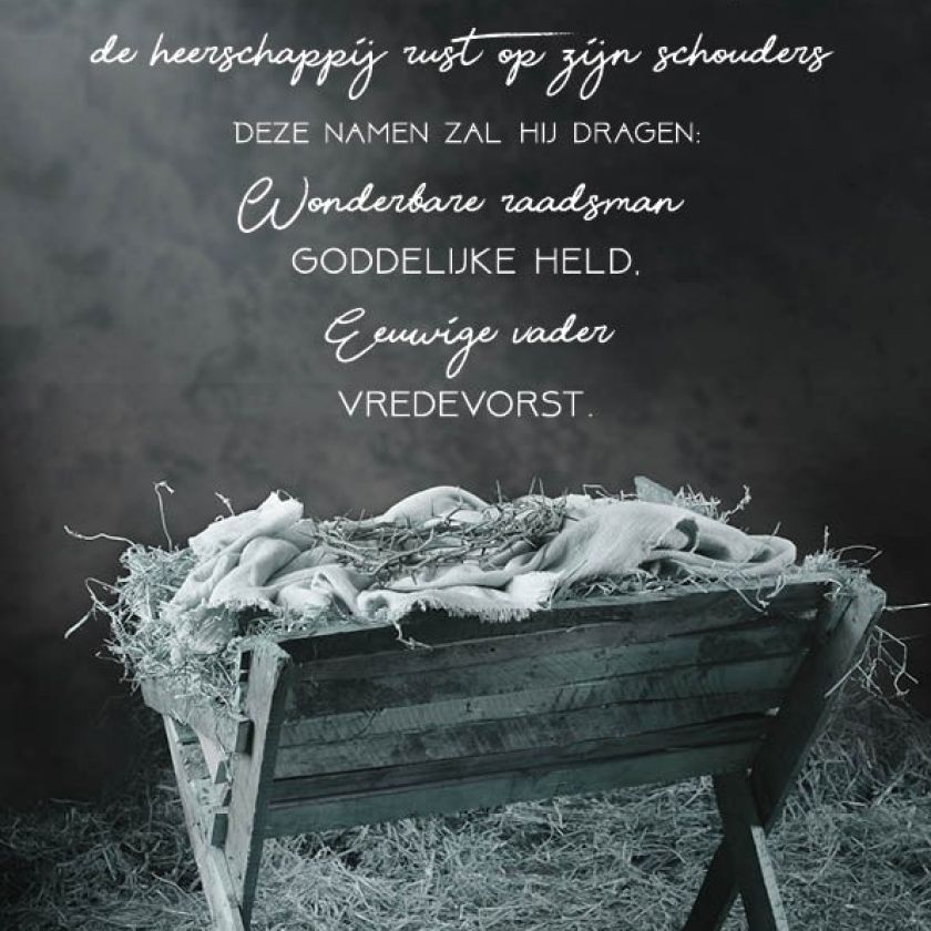 Interieurbord 'Een Kind is ons geboren' - MA26103 -  Diverse kerstcadeaus bij MajesticAlly