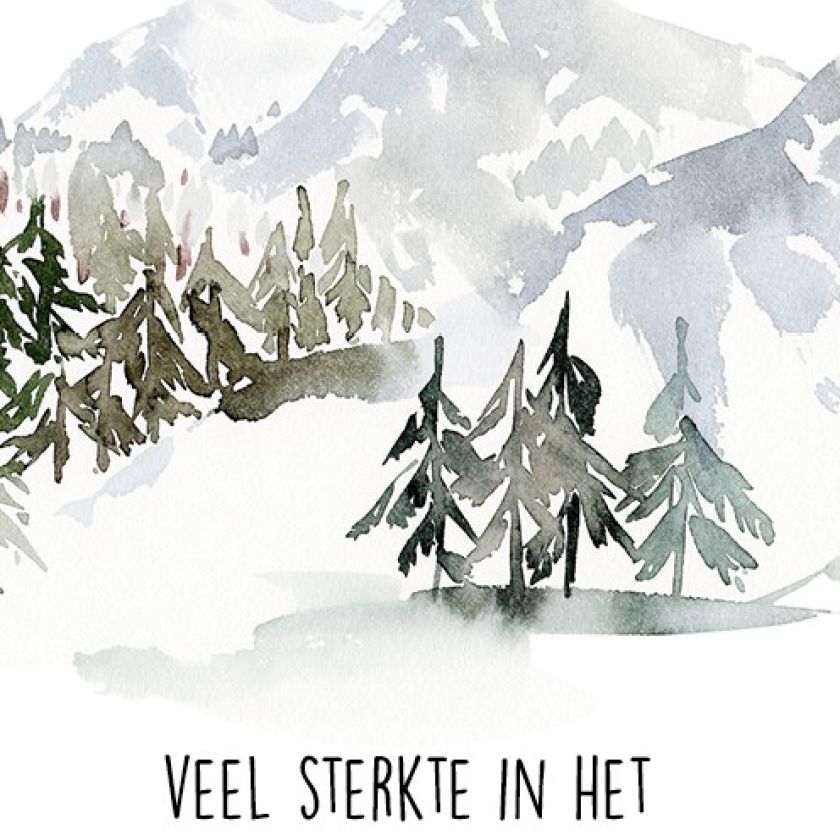 Kerstkaart 'Veel sterkte' - MA26239 -  Christelijke kerstkaarten bij MajesticAlly