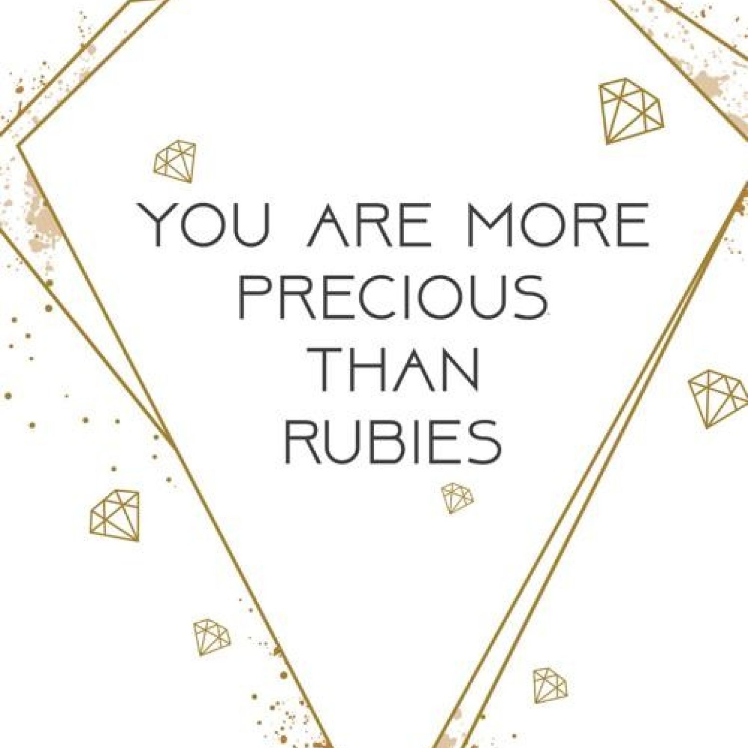 Poster A4 'You are more precious' - MA33523 -  Posters A4 bij MajesticAlly