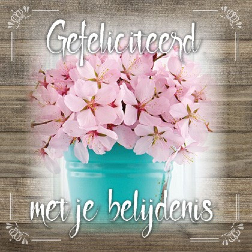 Kaart 'Belijdenis - bloemen' - MA19050 -  Brocante bij MajesticAlly