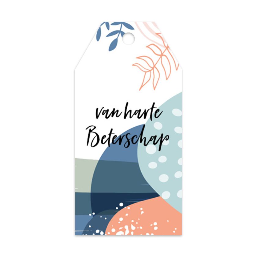 Cadeaulabel 'Van harte beterschap'