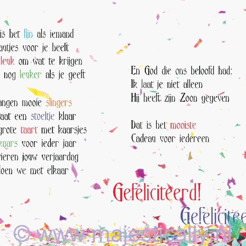 Kinderkaart gefeliciteerd - MA13021 -  Kinderkaarten bij MajesticAlly