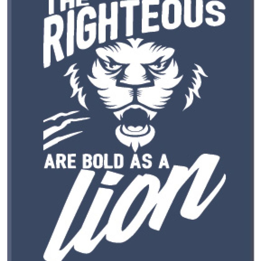 Kadobord 'The rightheous are bold' - MA23334 -  Cadeauborden A4 bij MajesticAlly