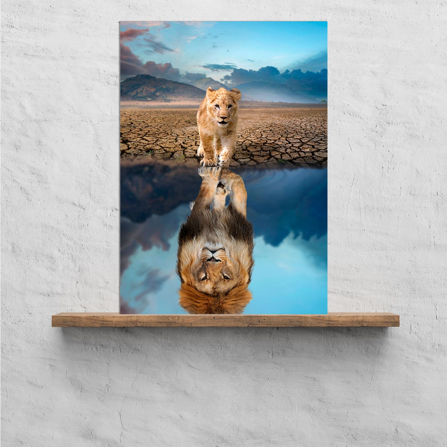 Plexiglas A3 Welpje & Leeuw