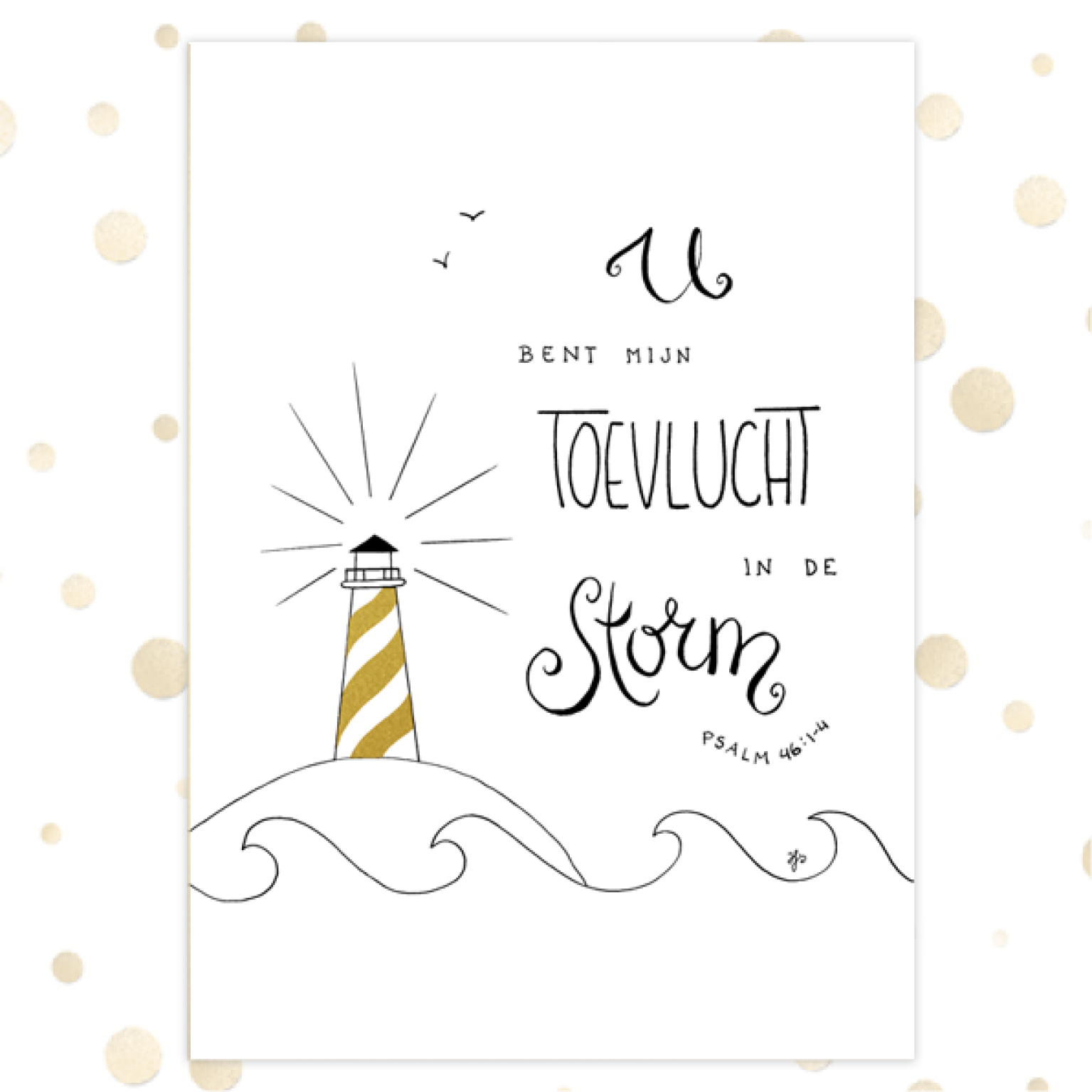 Kaart 'U bent mijn toevlucht' - MA36037 -  Golden Blessings bij MajesticAlly