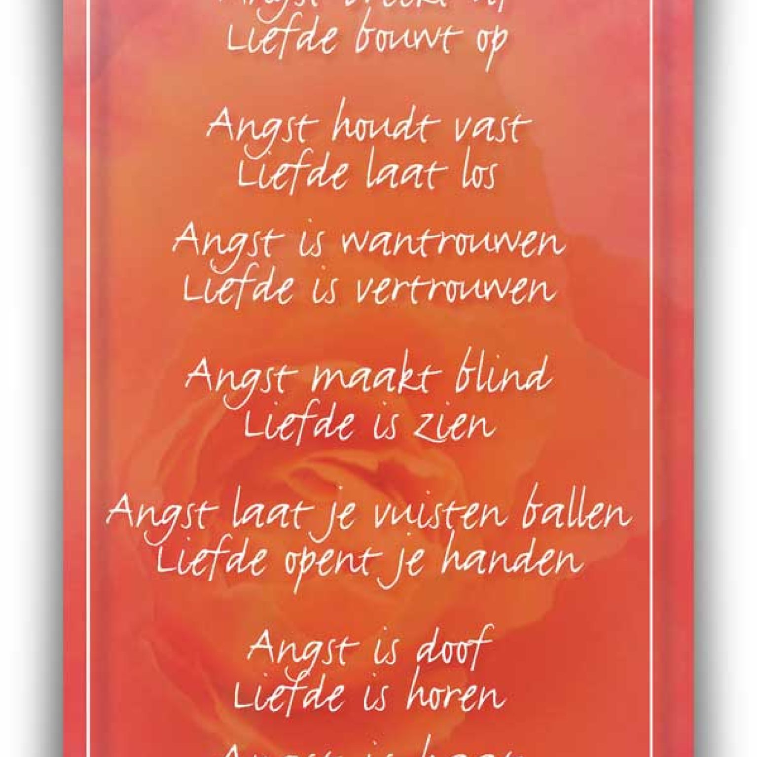 Bemoedigingskaart -  'Liefde tegenover angst' - 44059 -  Kaarten bij MajesticAlly