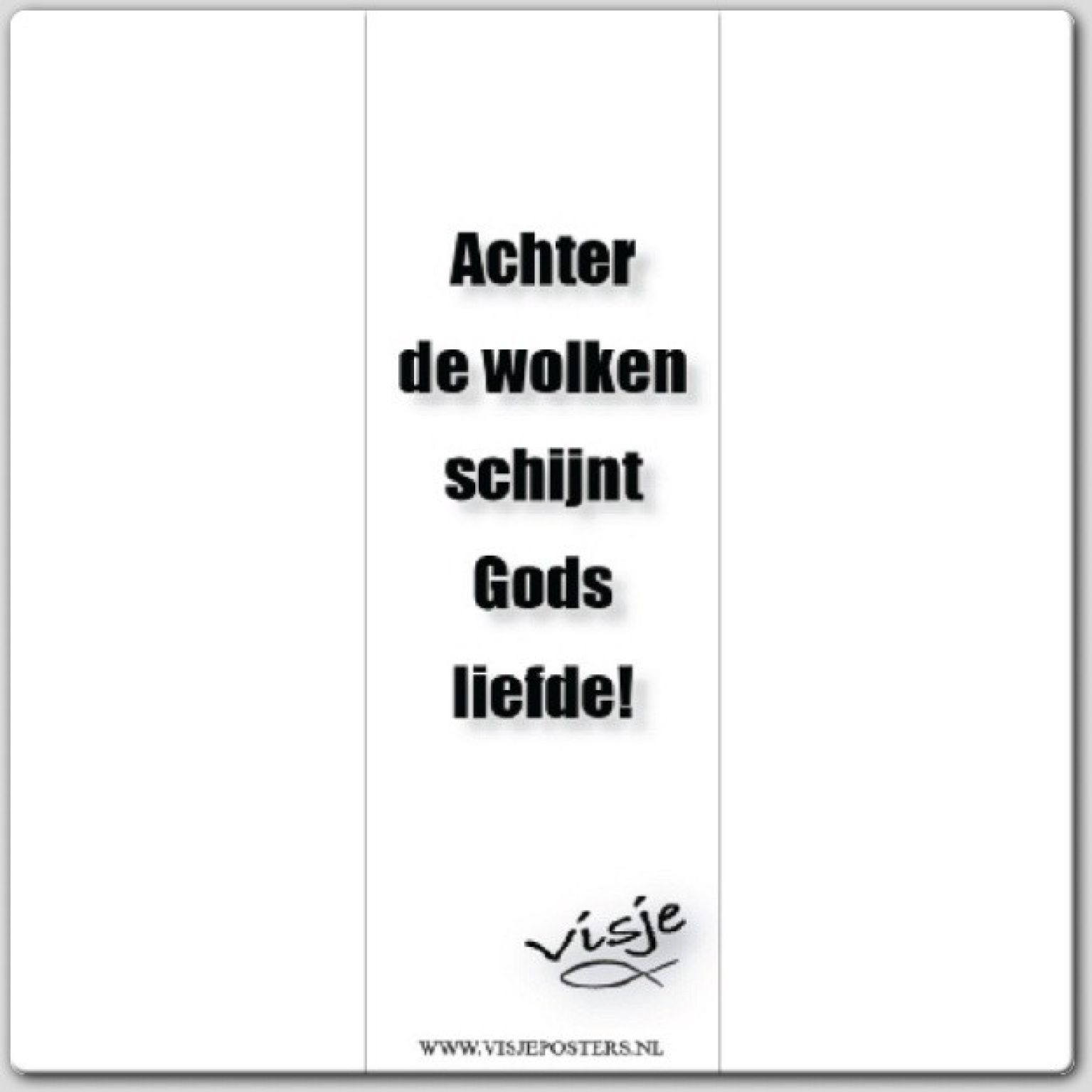 Boekenlegger visje achter de wolken schi - 44857 -  Visje bij MajesticAlly