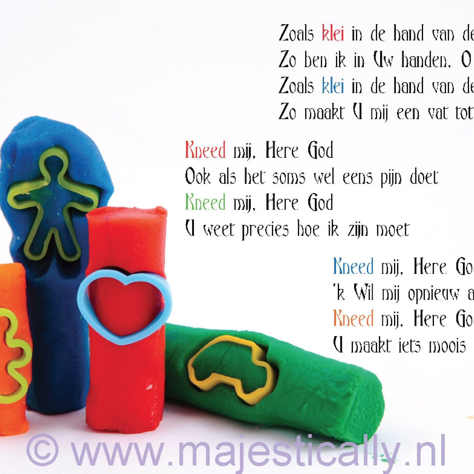 Kinderkaart zoals klei in de hand van de - MA13011 -  Kinderkaarten bij MajesticAlly