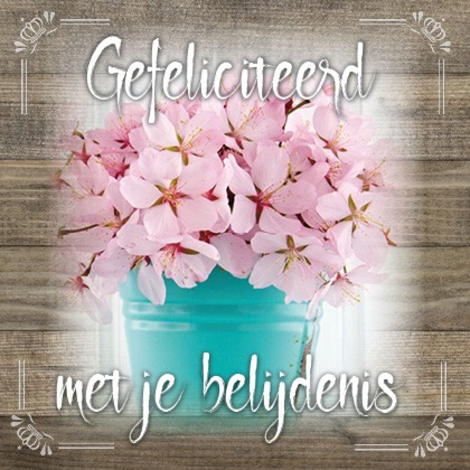 Kaart 'Belijdenis - bloemen' - MA19050 -  Brocante bij MajesticAlly