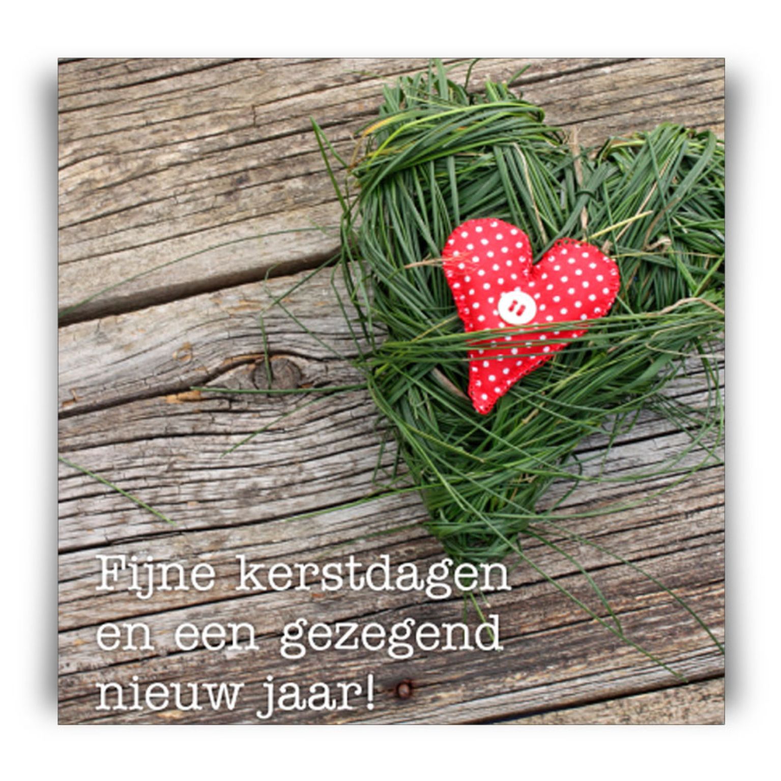 Kerstkaart 'Grashart' - MA12046 -  Christelijke kerstkaarten bij MajesticAlly