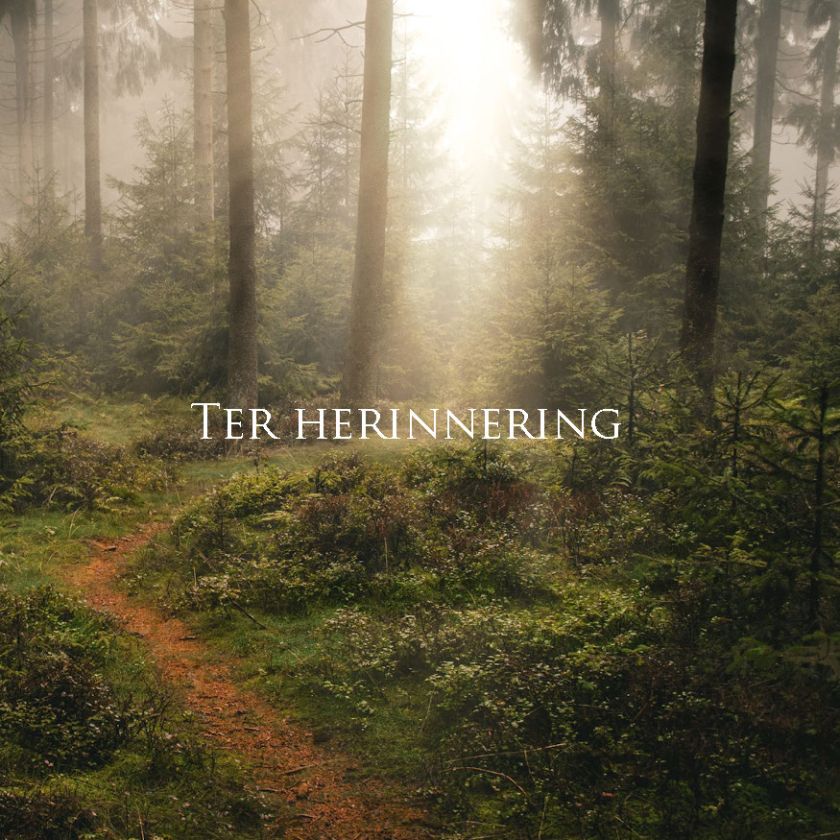 MA34124 - Vierkante wenskaart 'Ter herinnering'