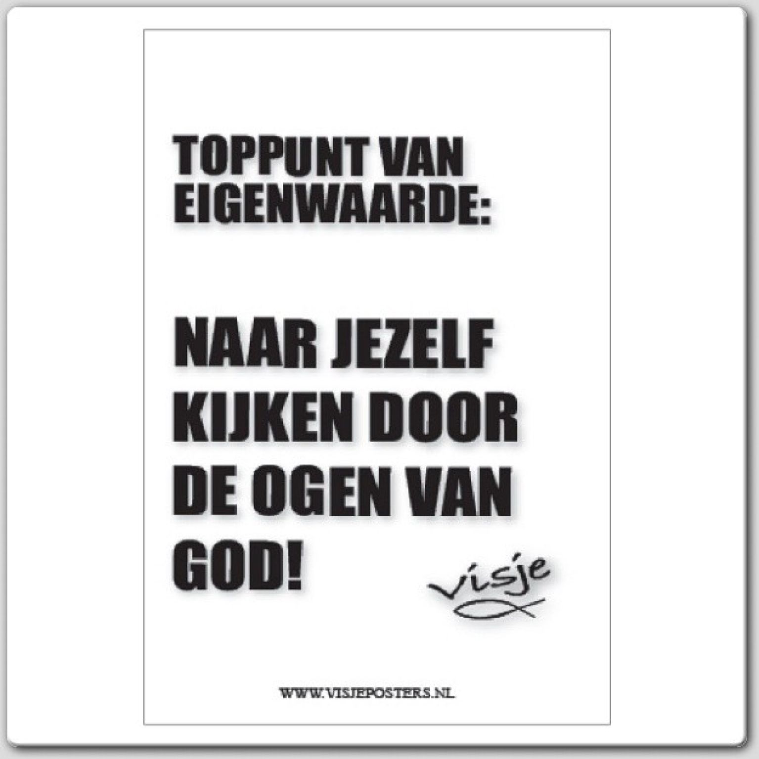 Kaart visje toppunt van eigenwaarde - 44087 -  Visje kaarten bij MajesticAlly