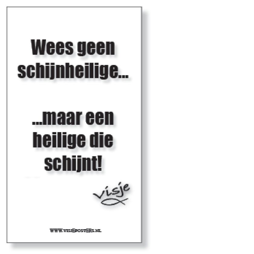 Kaart visje wees geen schijnheilige - 44135 -  Visje kaarten bij MajesticAlly