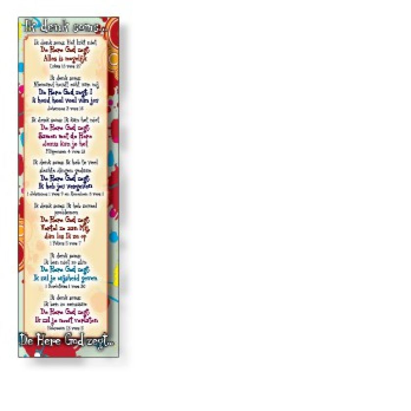 Boekenlegger kinderen 'Ik denk soms...'