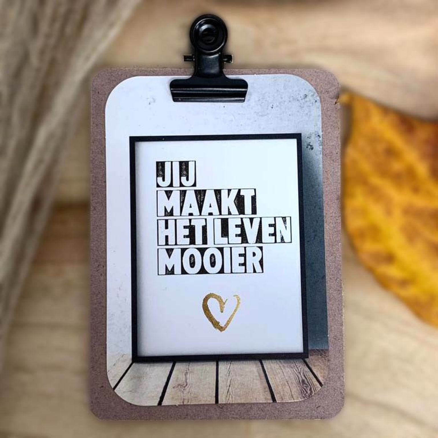 Klembordje minikaartjes bruin - 552590MKBB -  Klemborden bij MajesticAlly