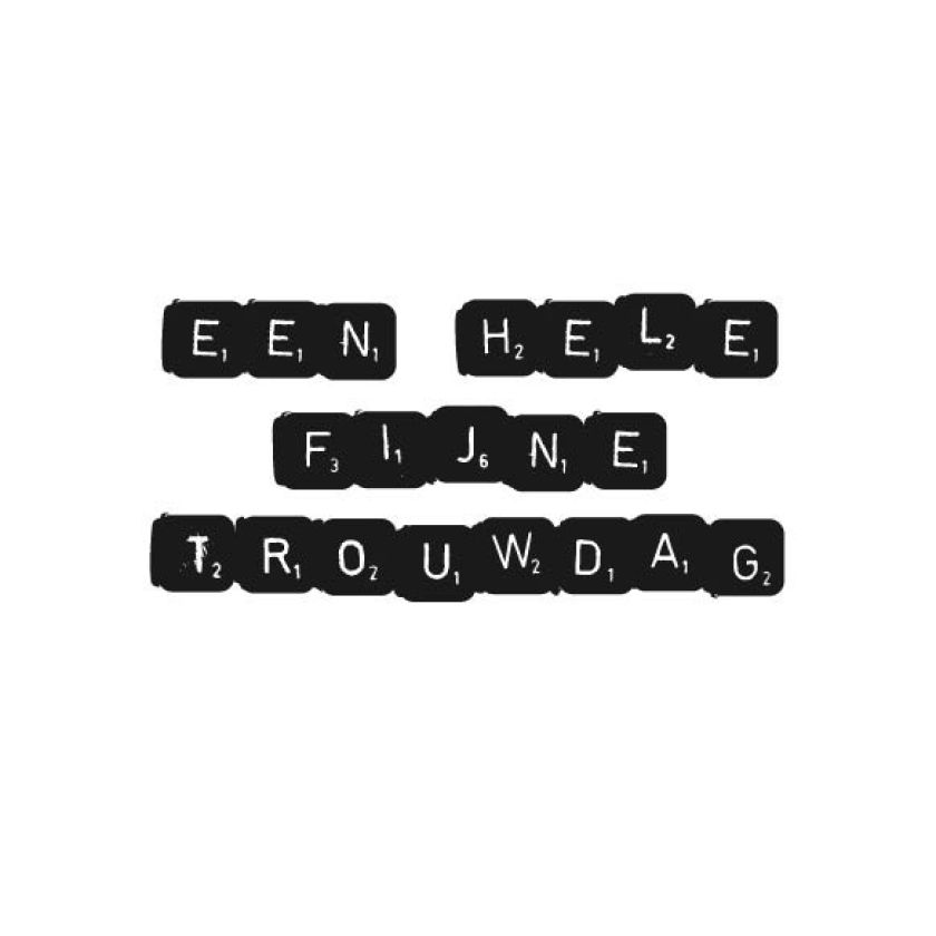 Kaart 'Fijne trouwdag' - MA32008 -  Words&Letters bij MajesticAlly