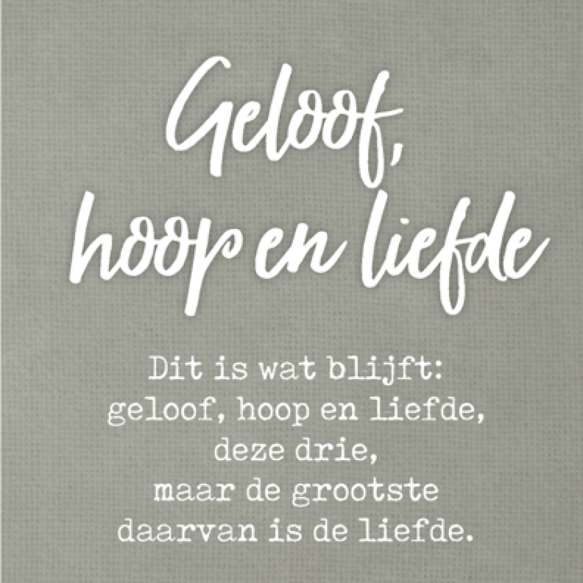 Wenskaart 'Geloof, hoop en liefde' - MA43028 -  Courage bij MajesticAlly