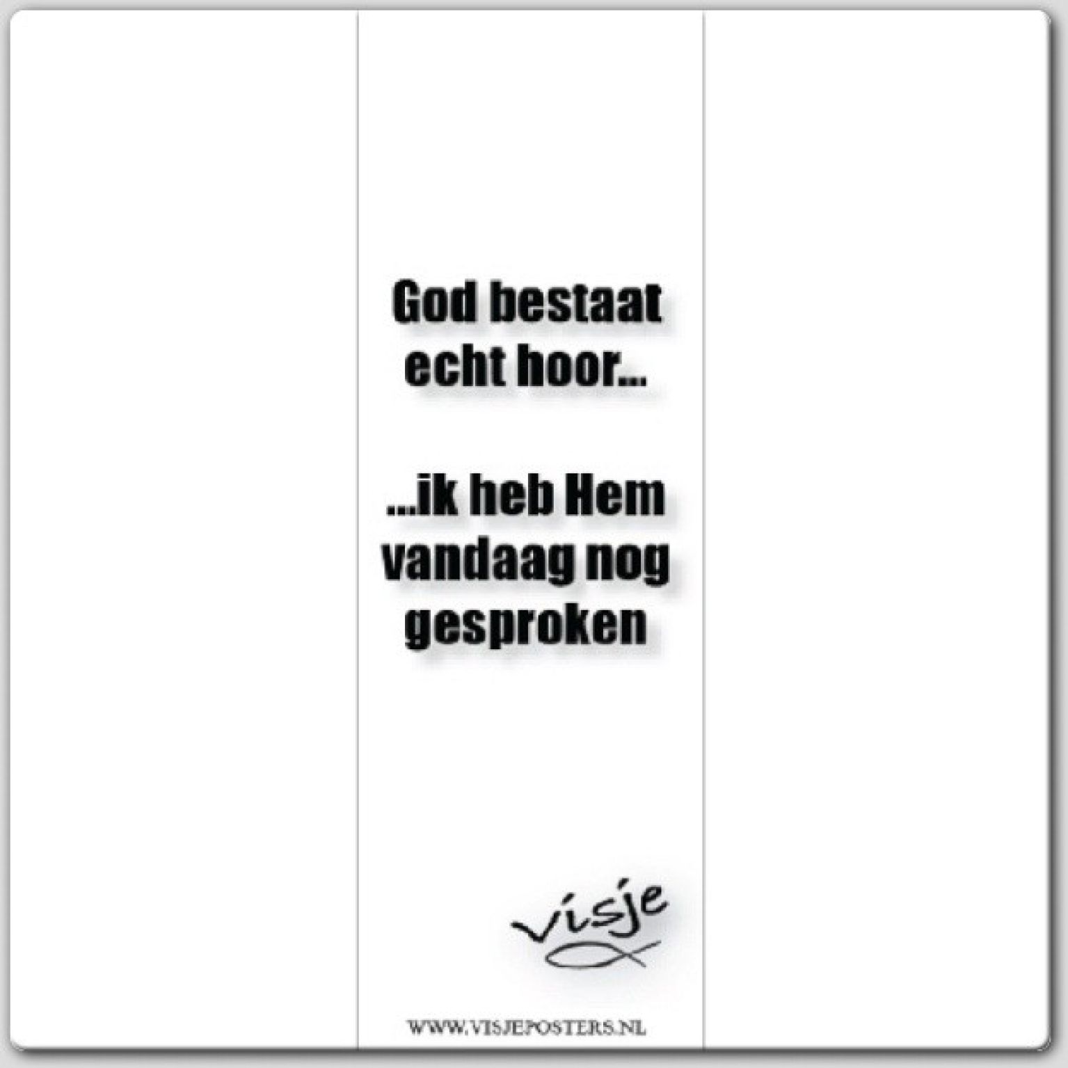 Boekenlegger visje God bestaat echt hoor - 44860 -  Visje bij MajesticAlly