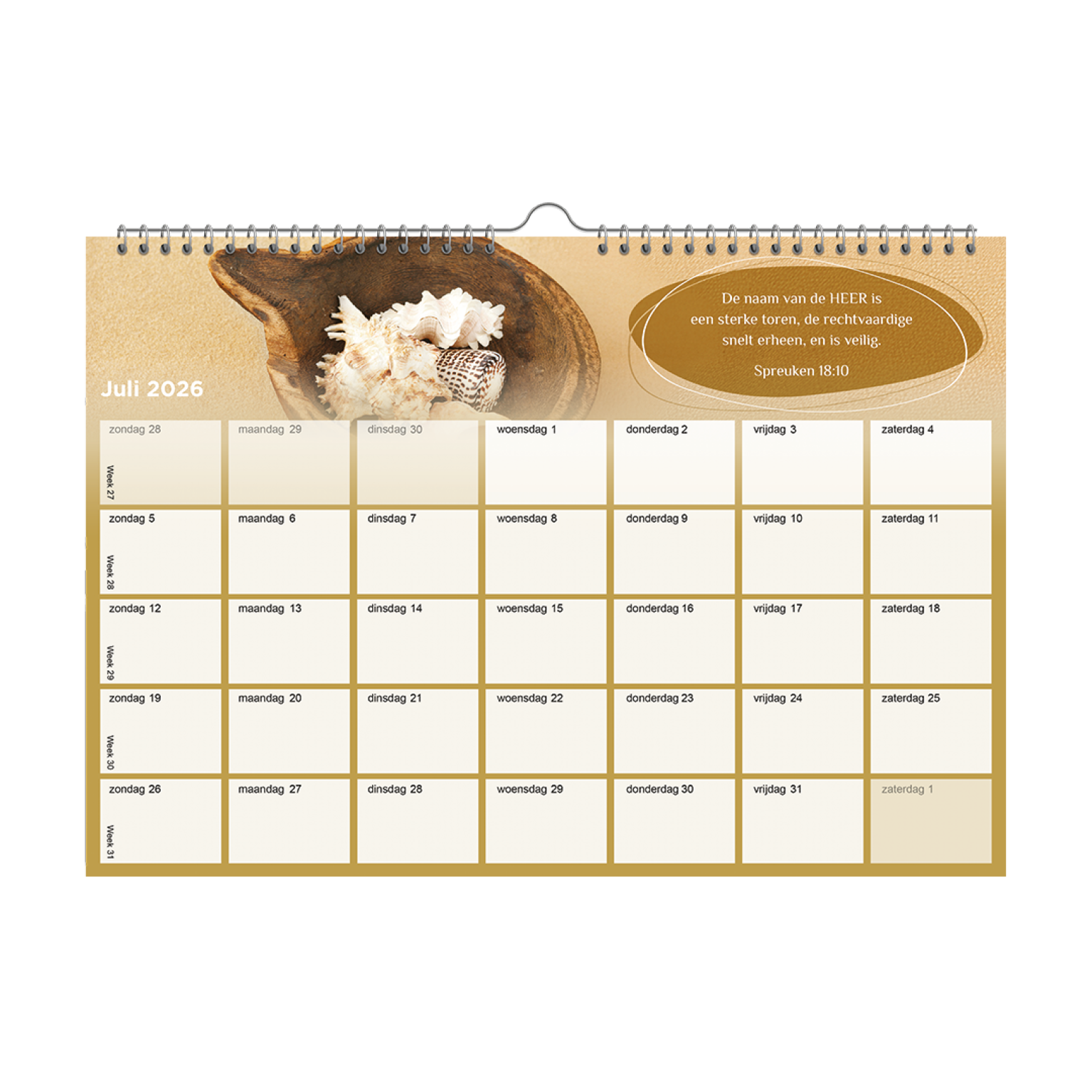 Maandkalender Hour of Power 2026 Juli f9ce9d9a