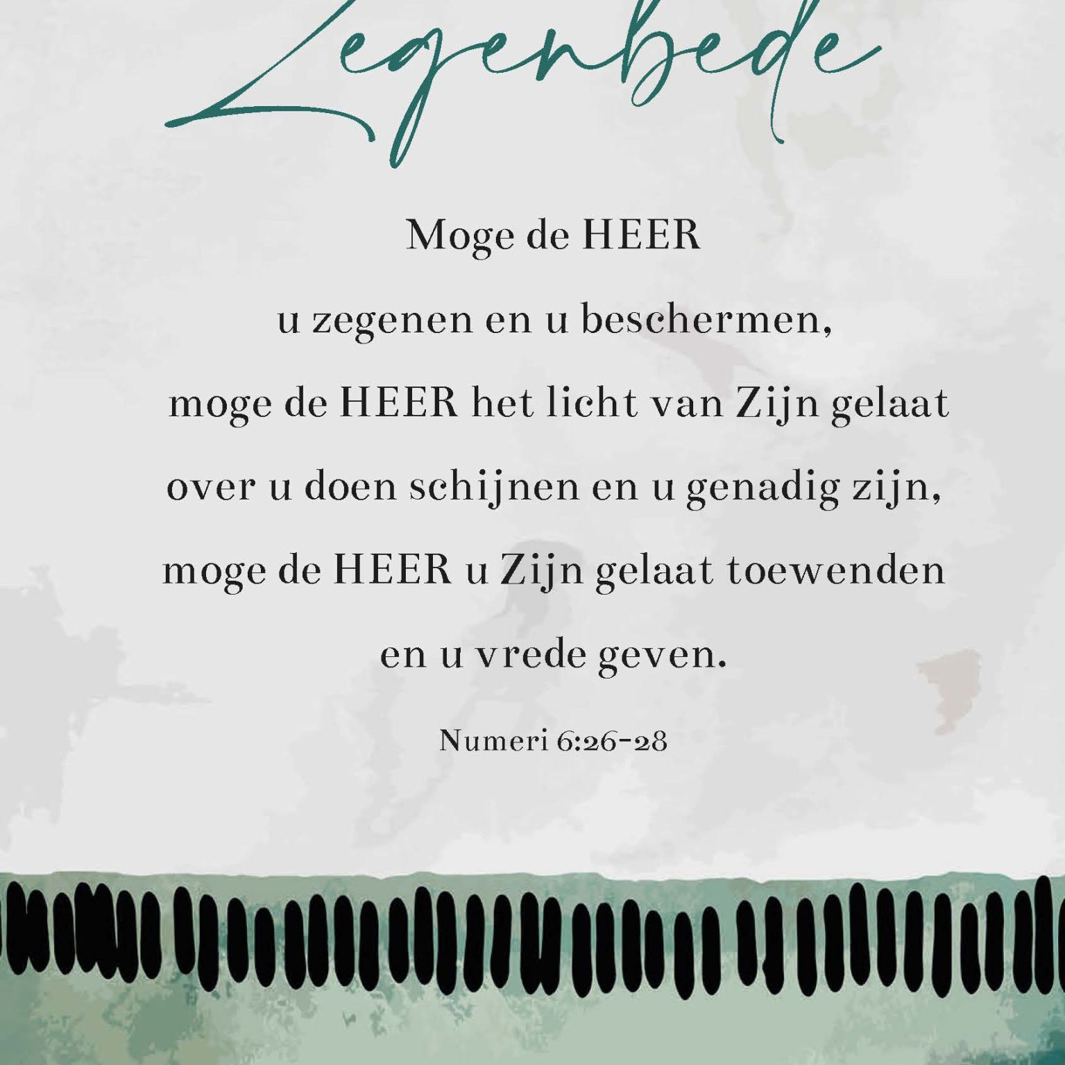 MA55032 - Wenskaart 'Zegenbede - Numeri 6