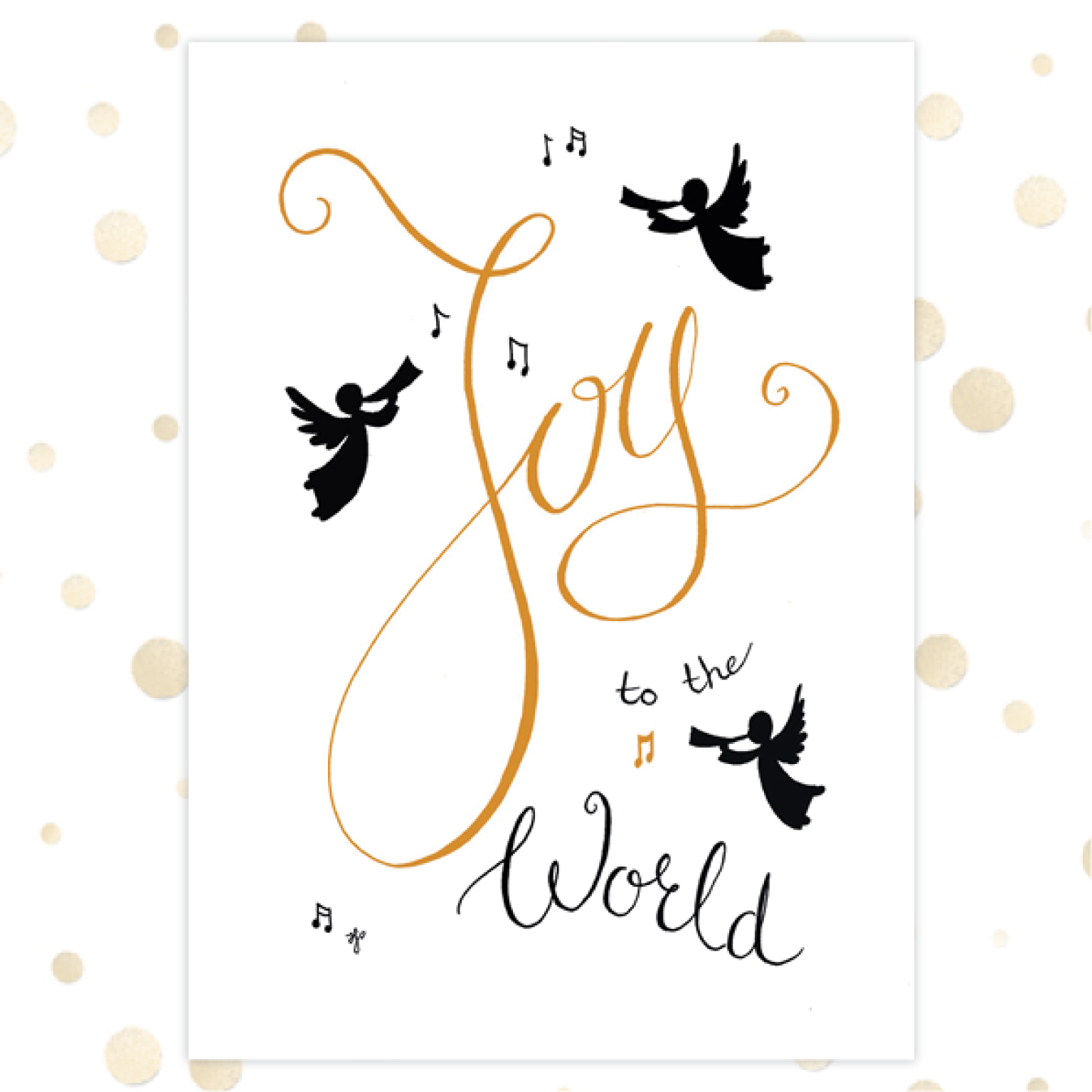 Poster A4 'Joy to the world' - MA36204 -  Diverse kerstcadeaus bij MajesticAlly