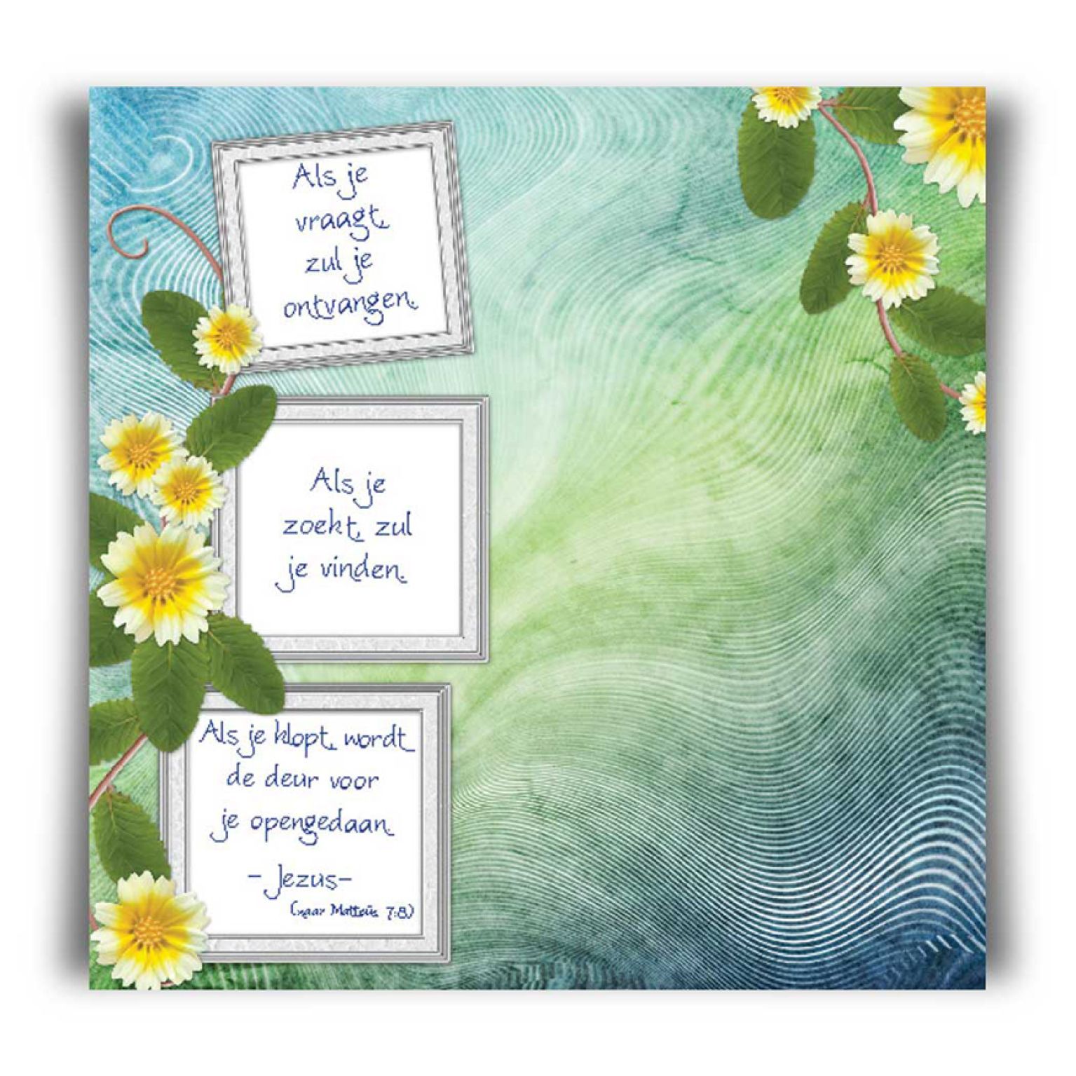 Kaart 'Als je vraagt zul je ontvangen' - 45005 -  Bible Message bij MajesticAlly
