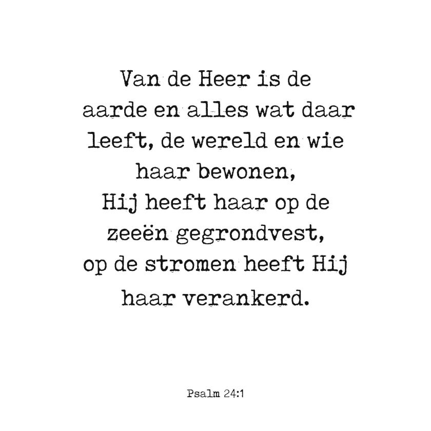 Collage Deco 'Psalm 24' - 14x14 cm - MA39114 -  Wanddeco bij MajesticAlly