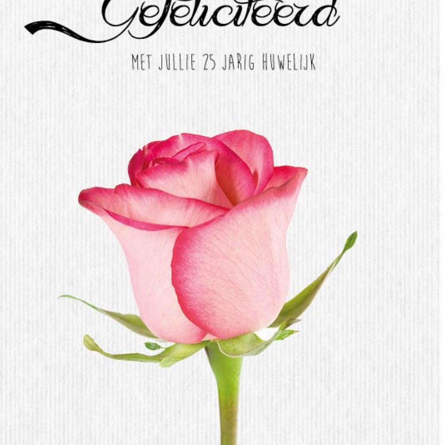 Kaart '25 jarig huwelijk - roos' - MA17051 -  Leef!  bij MajesticAlly